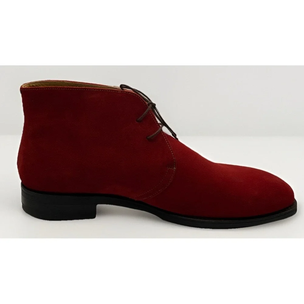 Russell & Bromley London Red Suede Chukka Ankle Boots Men's Size 11